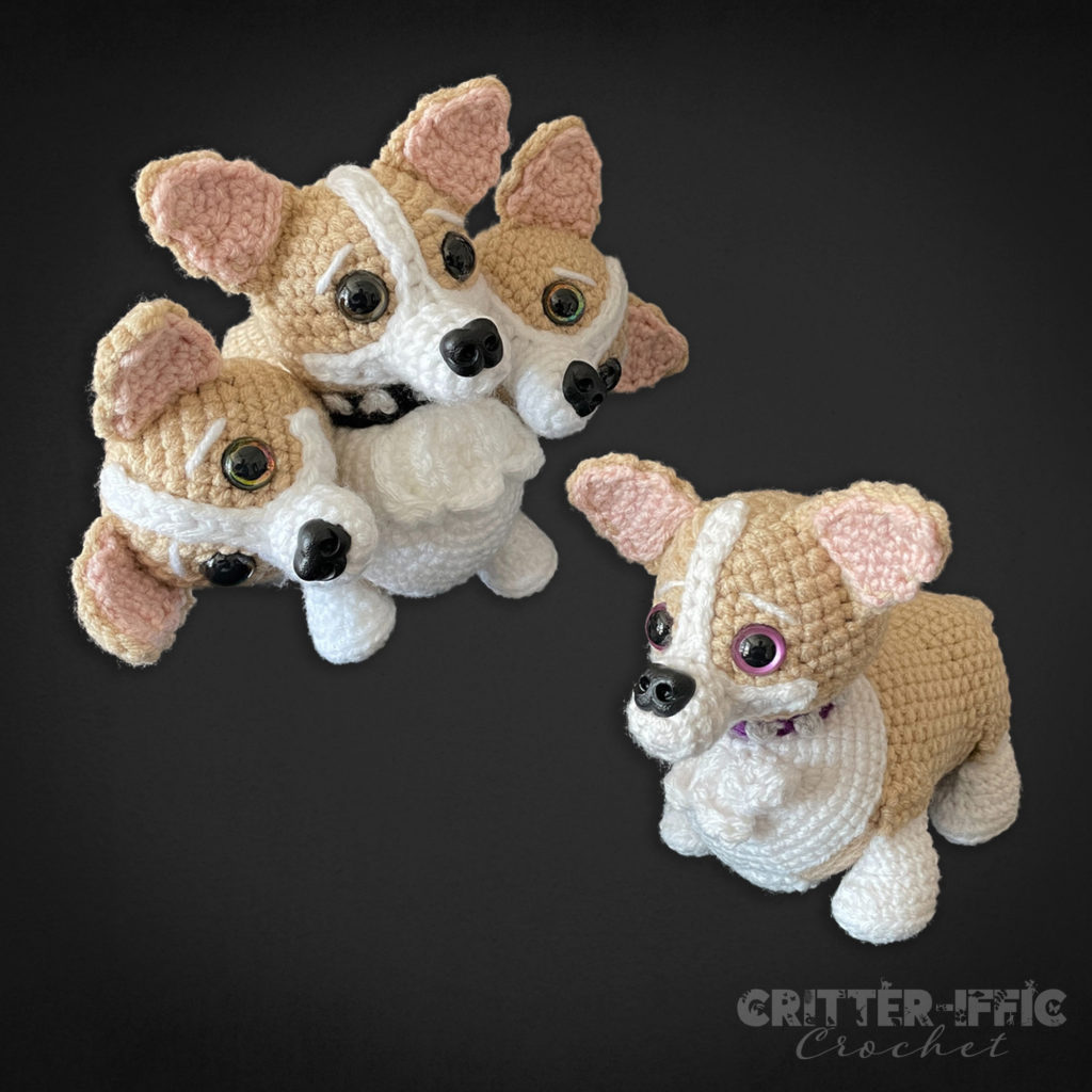 Choose which version of Crowley the Corgi you wish to make in this crochet along
